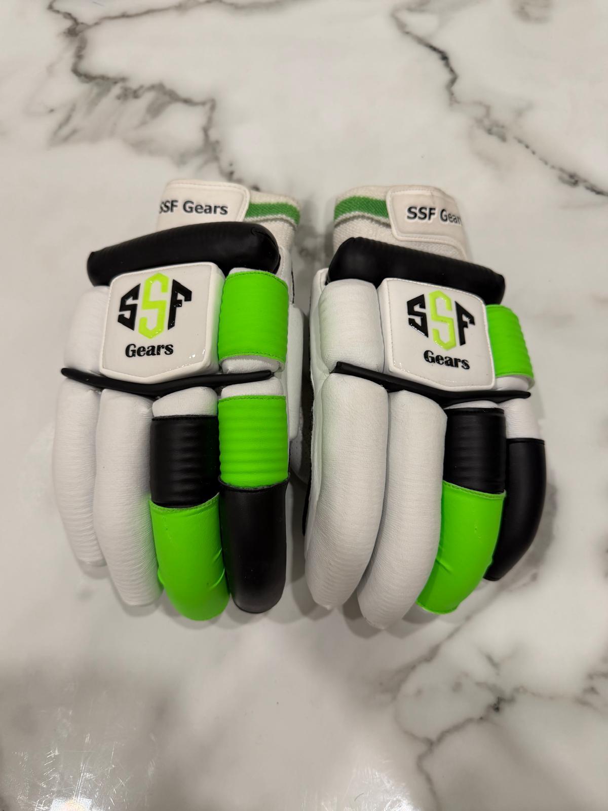 SSF Batting Gloves (Green/White Pro)